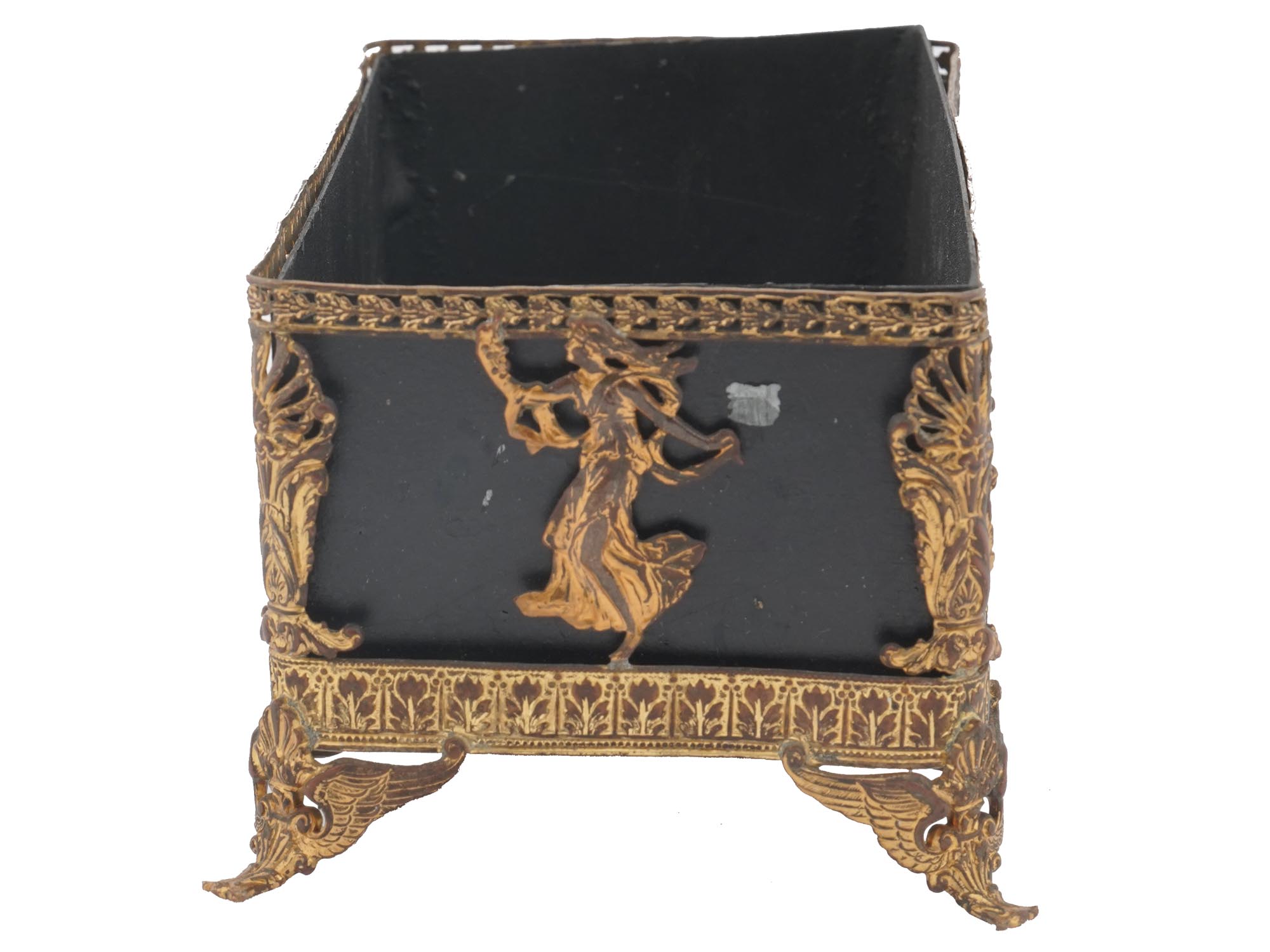 ANTIQUE FRENCH ORMOLU AND BLACK TIN CENTERPIECE PIC-3